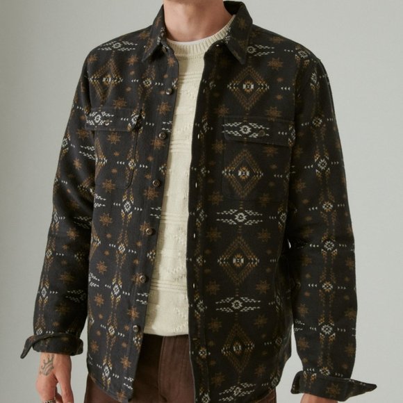 Lucky Brand Other - NWOT Size Small Lucky Brand Men's Jacquard Utility Long Sleeve Shirt